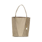 Beige Suede Shoulder Bag