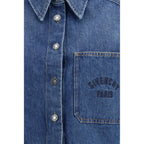 Chemise en coton bleue