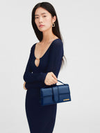 Dark Navy Leather Crossbody Bag