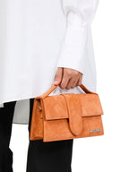 Gold Leather Crossbody Bag