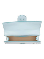 Blue Leather Crossbody Bag