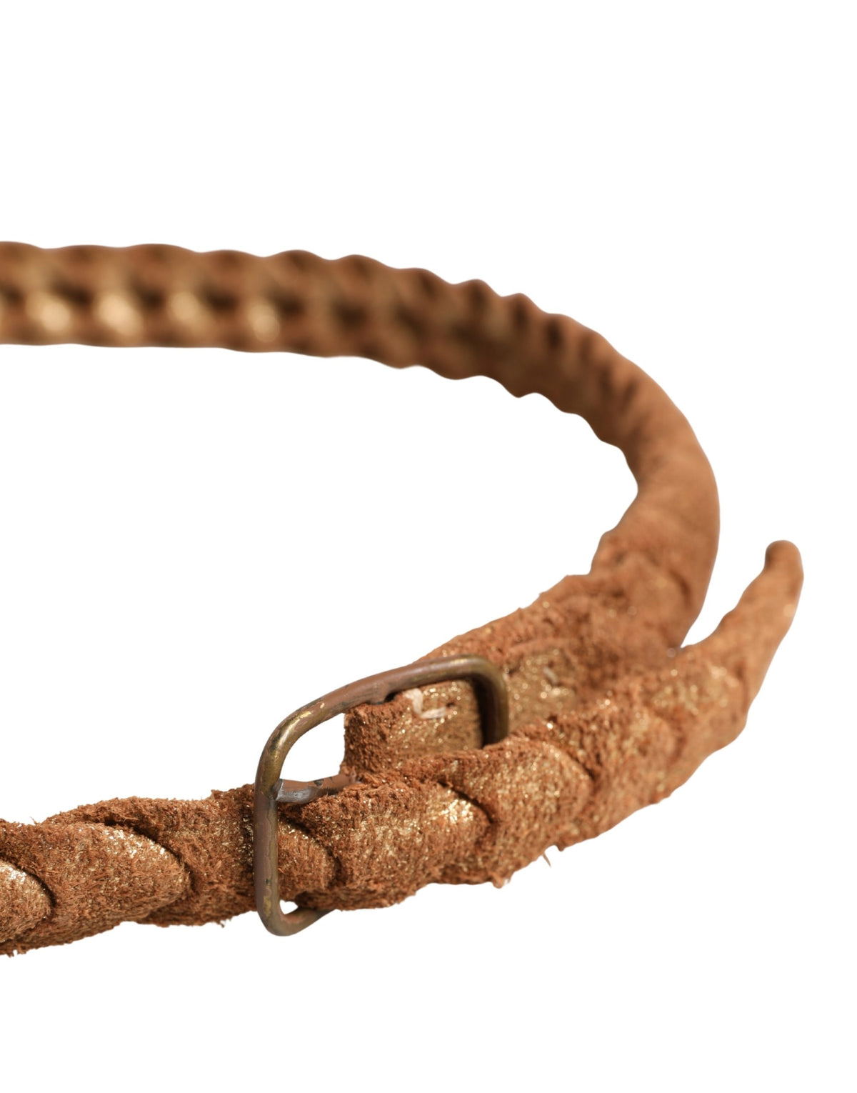 Ceinture en cuir à boucle – Marron