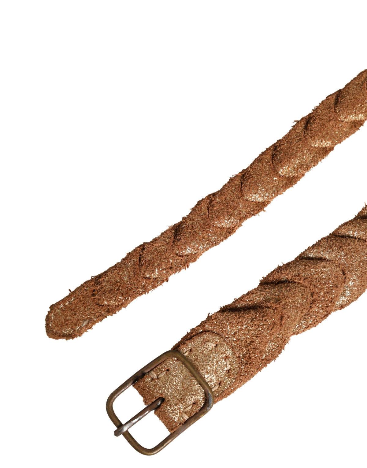 Ceinture en cuir à boucle – Marron