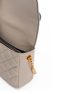 Taupe Leather Shoulder Bag