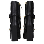 Black Leather Ankle Boots