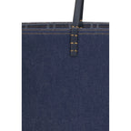 Blue Cotton Shoulder Bag