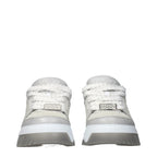 Baskets en cuir gris