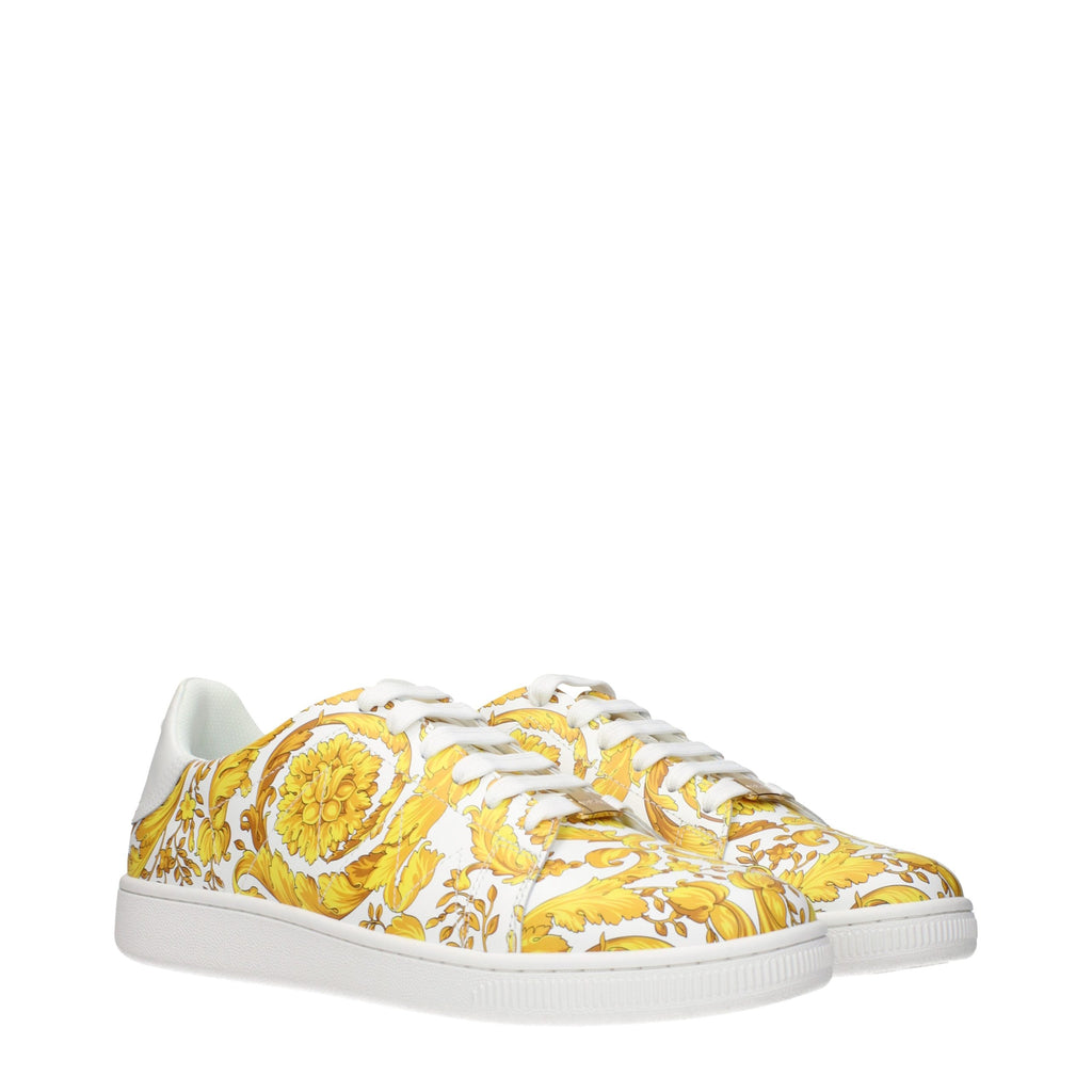 Baskets en cuir blanc