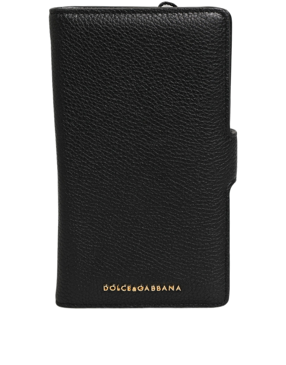 Porte-cartes en cuir noir