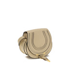 Marcie Leather Shoulder Bag – Beige