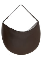Sac porté épaule en cuir de veau marron