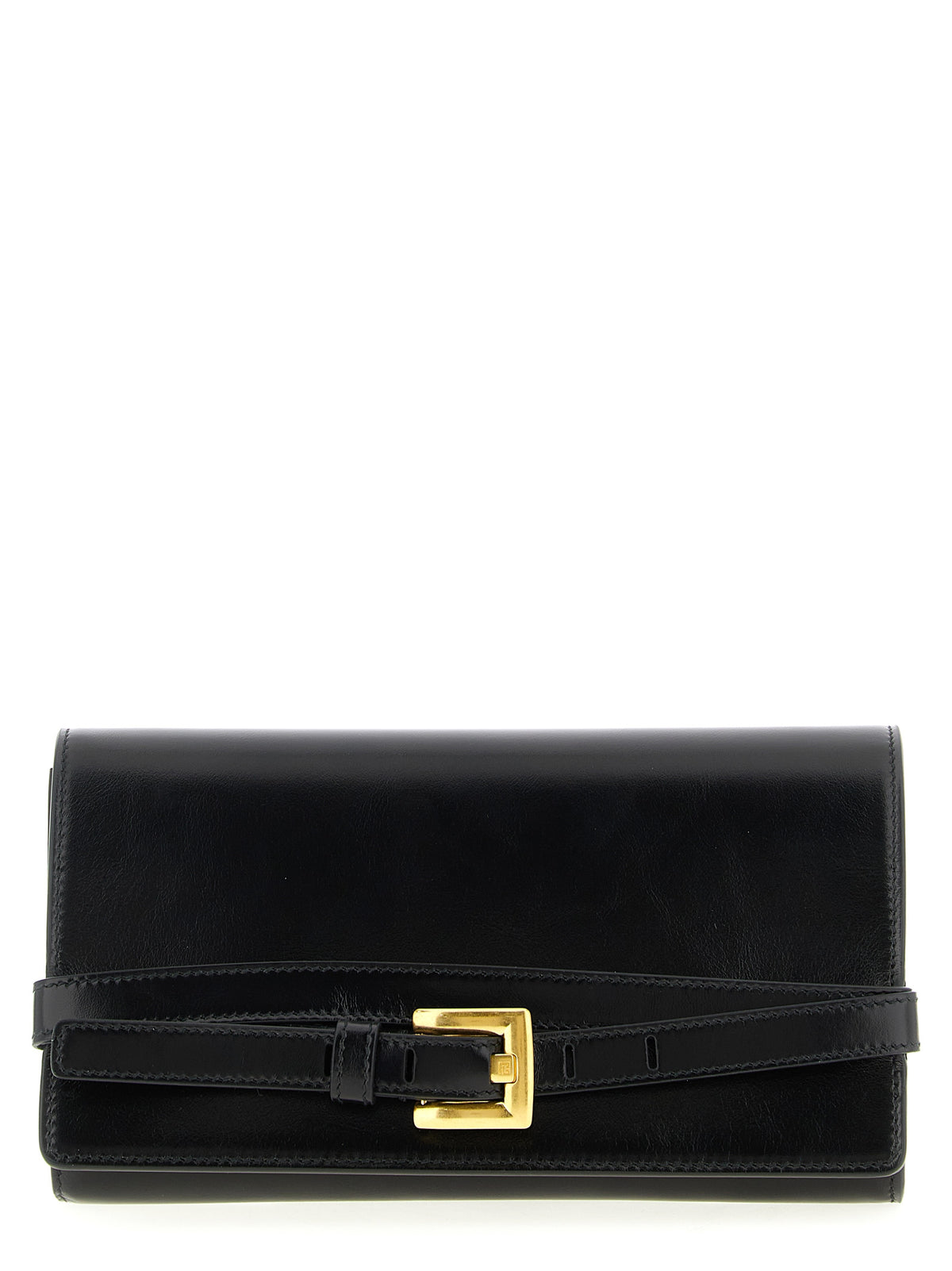 Porte-cartes en cuir noir