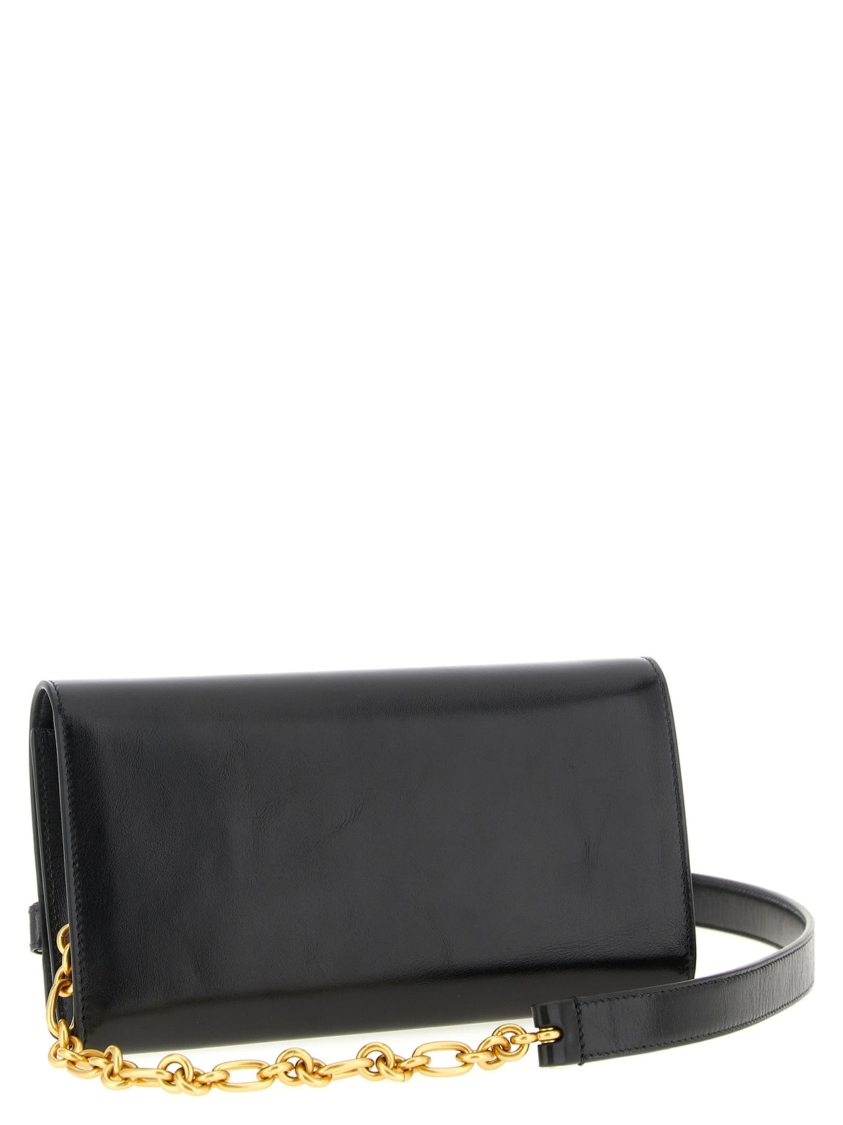 Porte-cartes en cuir noir