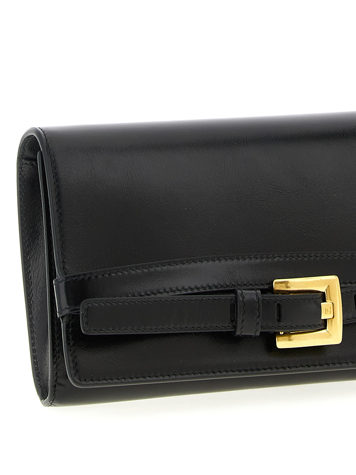 Porte-cartes en cuir noir