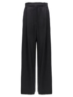 Pantalon en soie noire