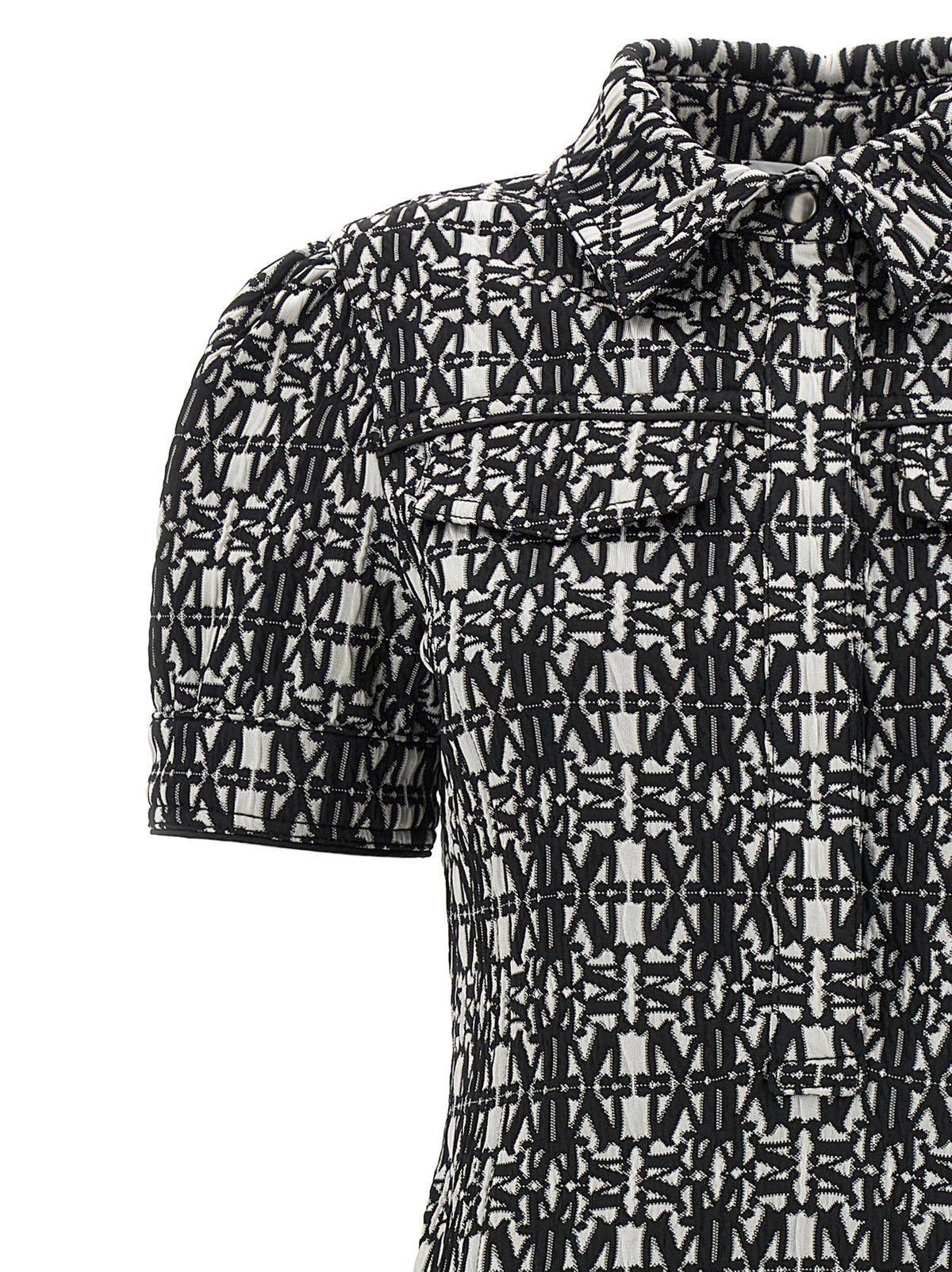 Robe en polyester blanc et noir