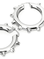 Boucles d'oreilles en laiton argenté