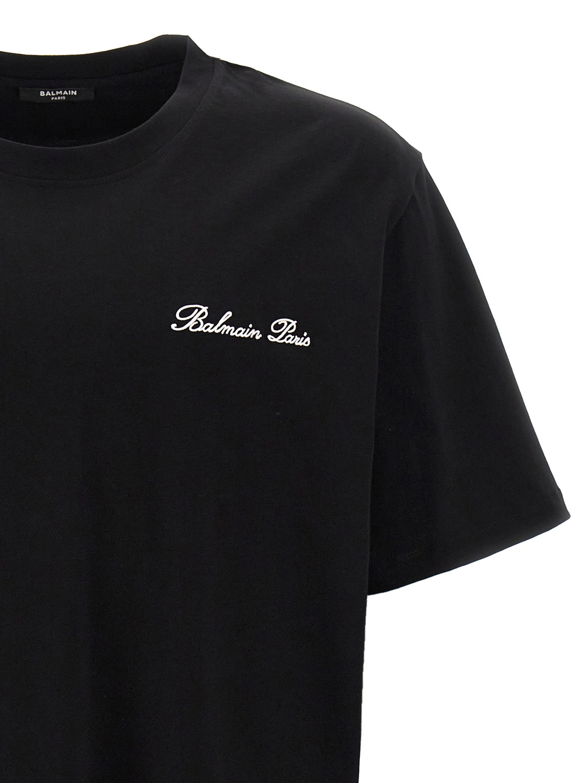 T-shirt en coton blanc et noir