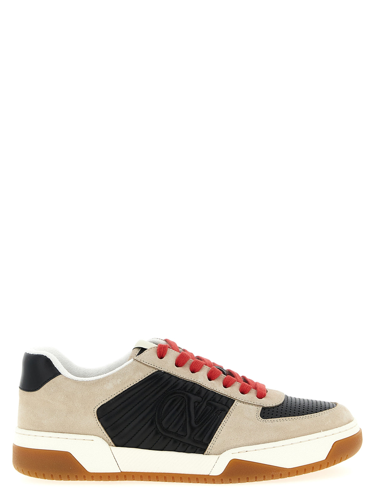 Baskets en cuir multicolores