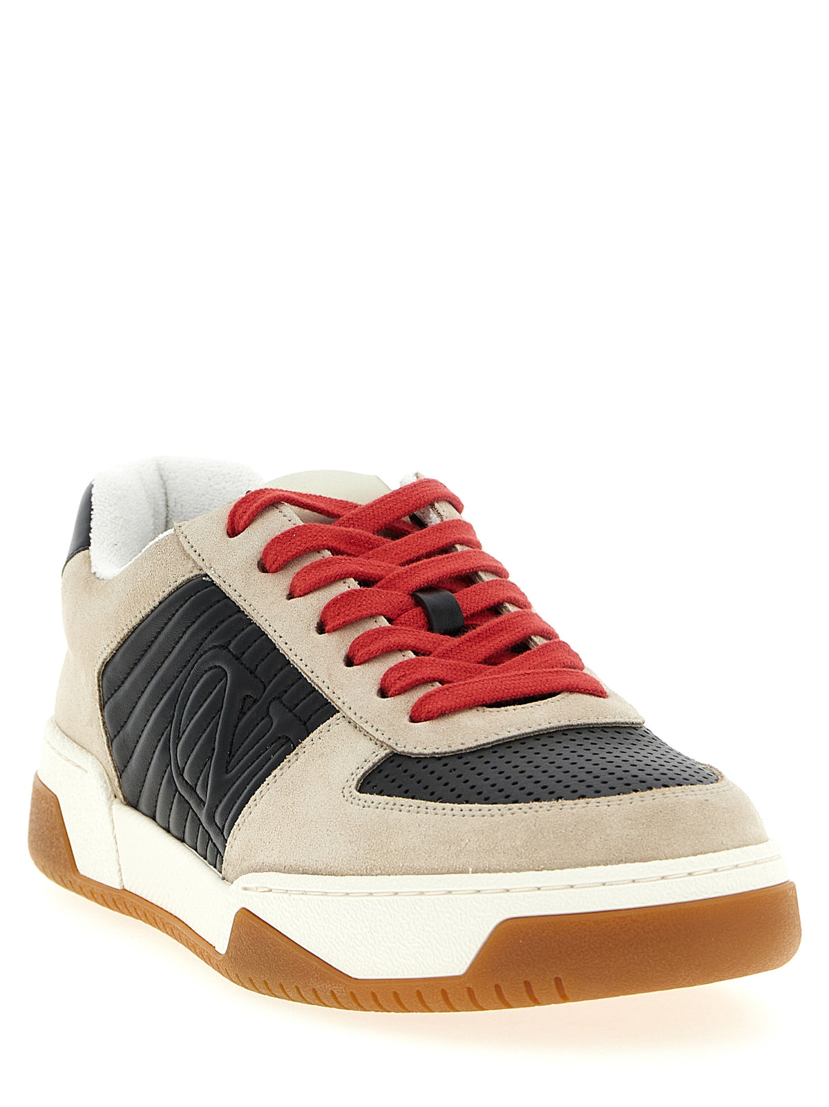 Baskets en cuir multicolores