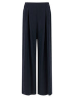Pantalon en soie bleu