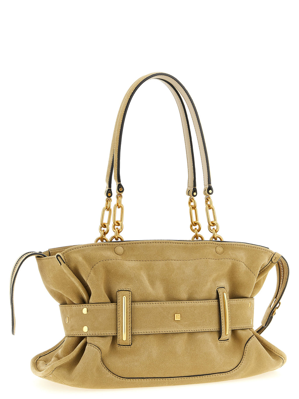 Sac porté épaule en daim beige
