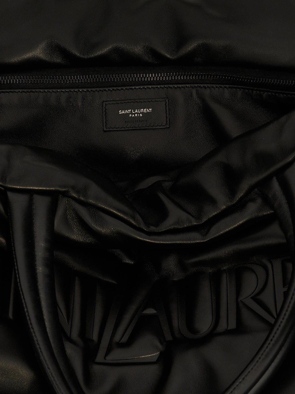 Sac cabas en cuir noir