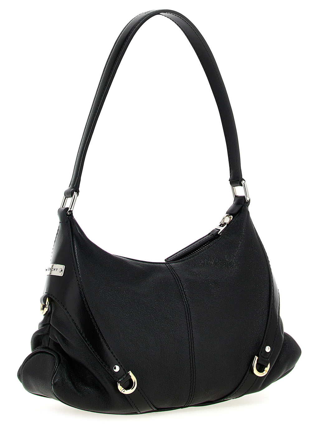Sac à bandoulière Voyou en cuir d’agneau – Noir