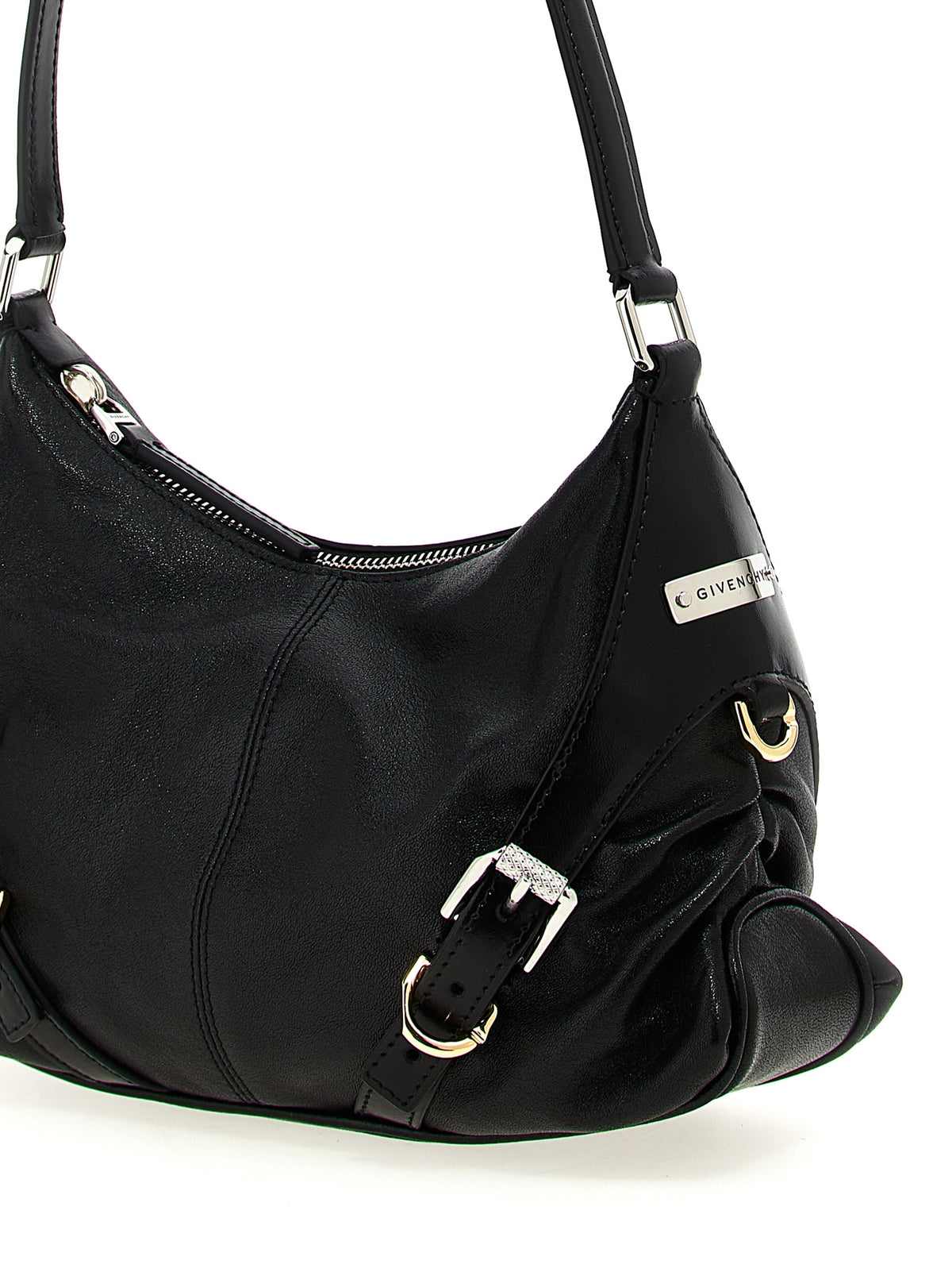 Sac à bandoulière Voyou en cuir d’agneau – Noir
