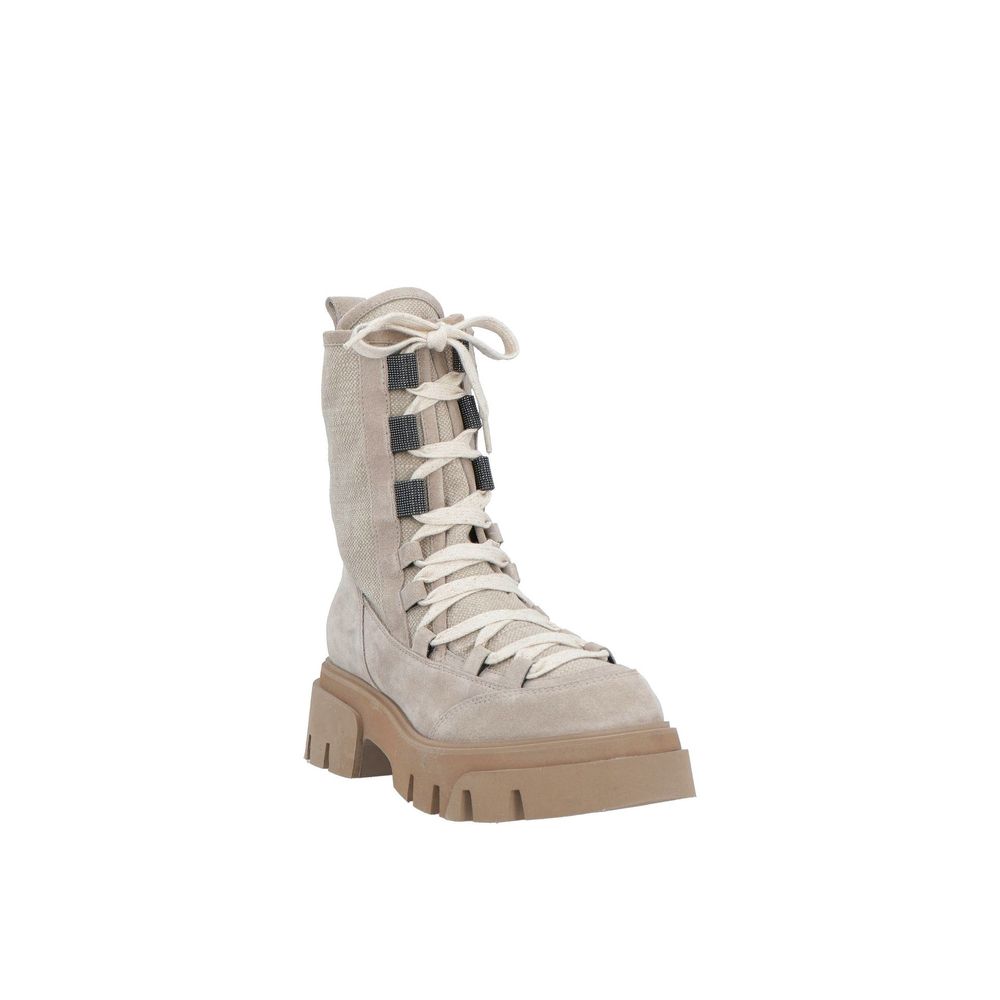 Bottes en cuir – Beige