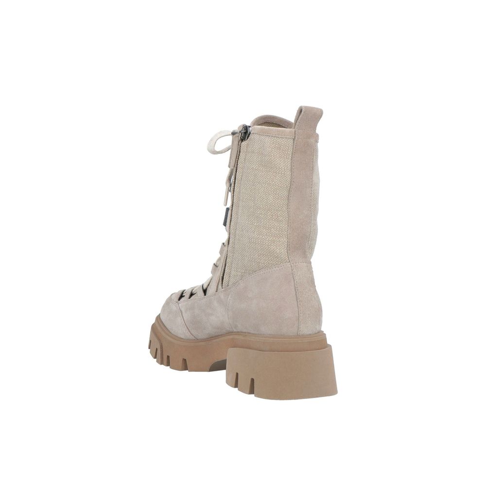 Bottes en cuir – Beige