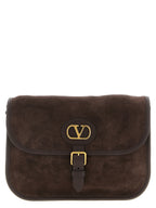 Sac bandoulière en daim marron
