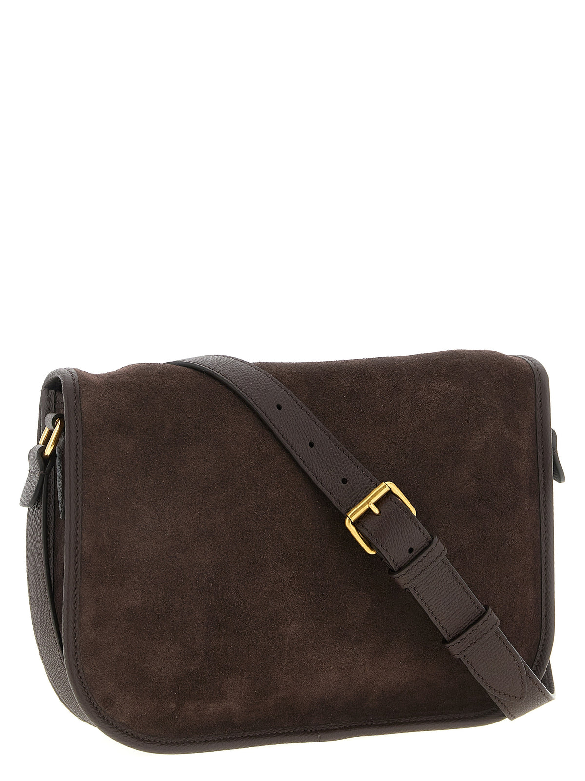 Sac bandoulière en daim marron