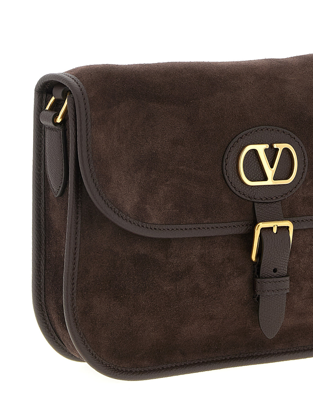 Sac bandoulière en daim marron