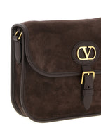 Sac bandoulière en daim marron