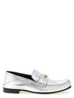 Silver Leather Loafers