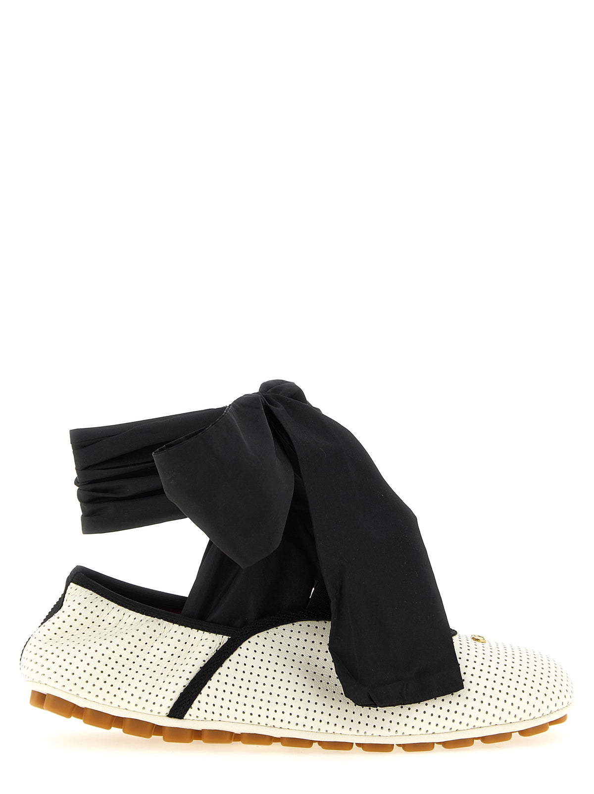 White and Black Ballet Flats