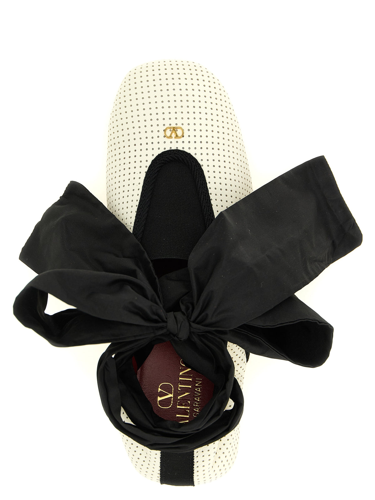 White and Black Ballet Flats