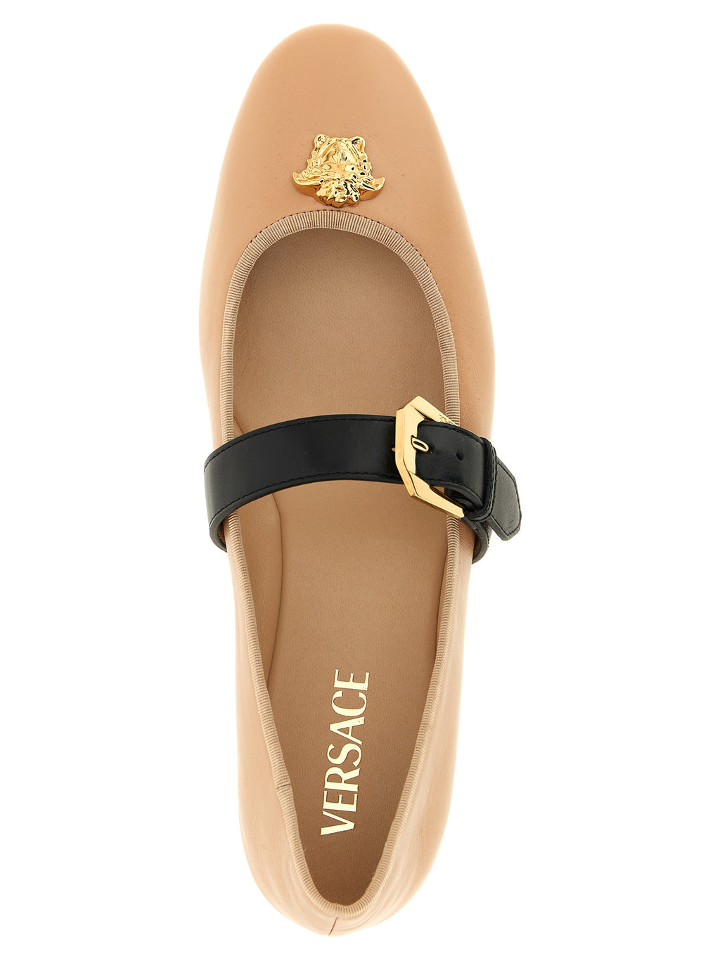 Ballerines en cuir rose