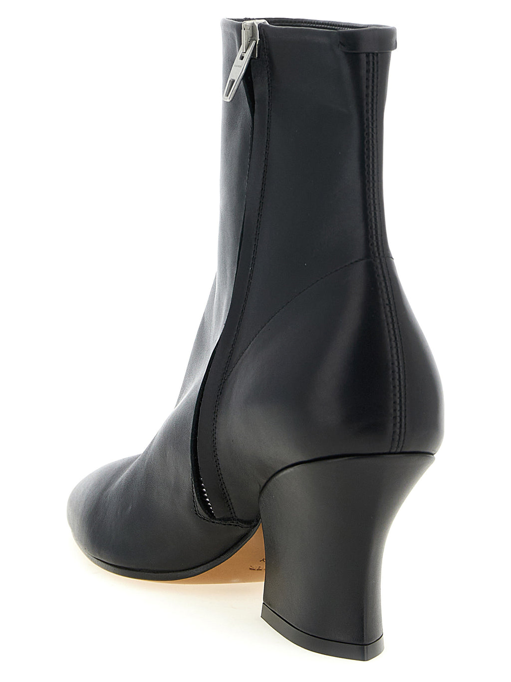 Bottines en cuir noir
