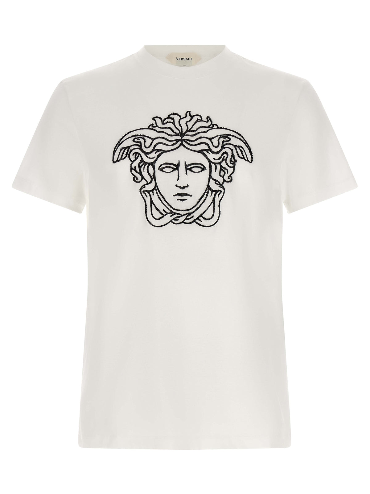 White and Black Cotton T-Shirt