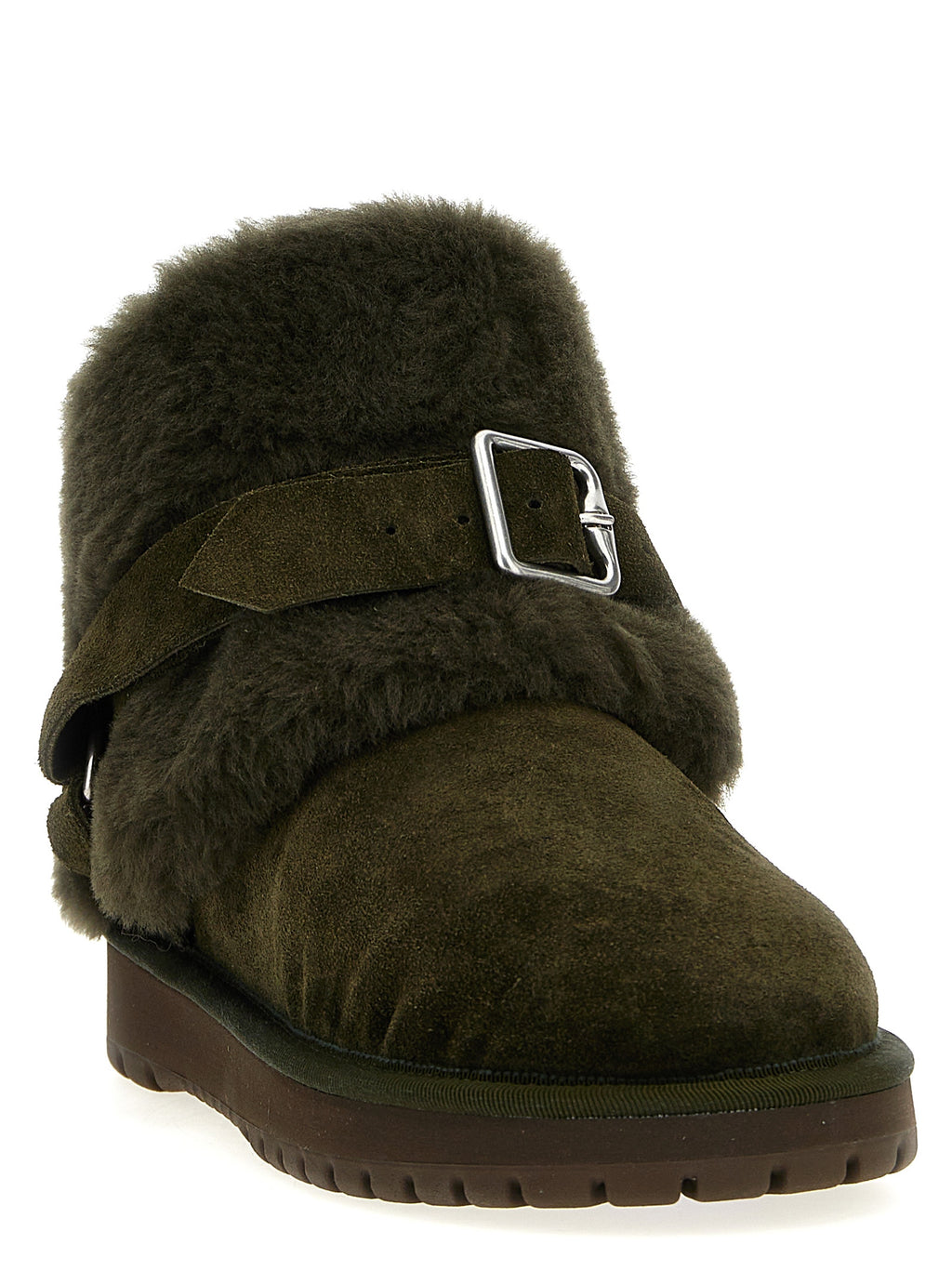 Bottines en cuir bicolores