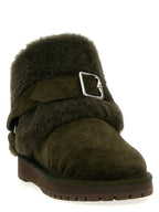 Bottines en cuir bicolores