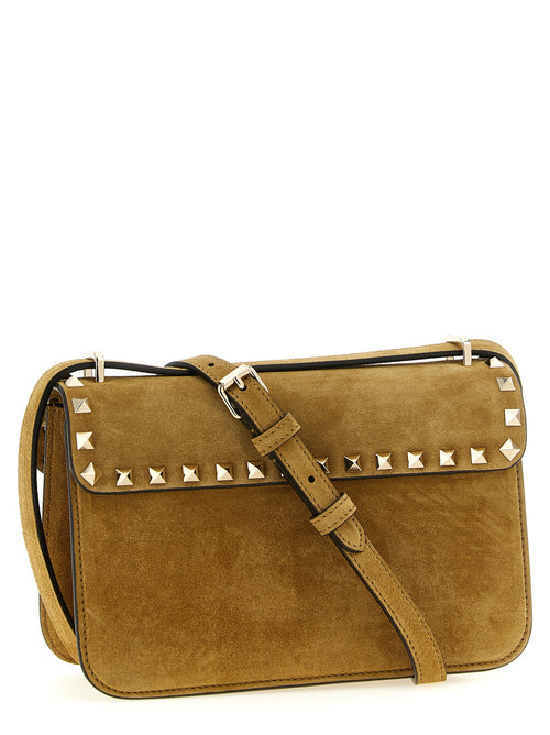 Beige Suede Crossbody Bag
