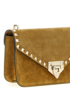 Beige Suede Crossbody Bag