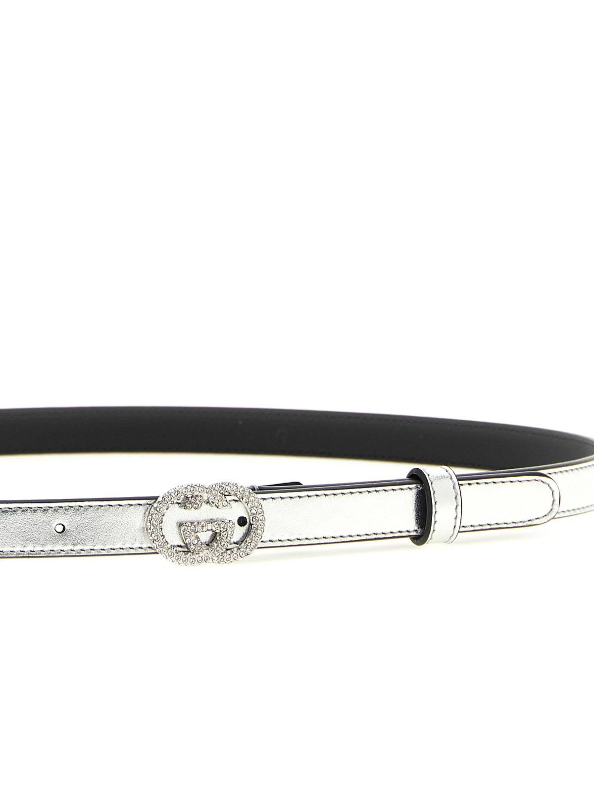 Silver Leather Belt
