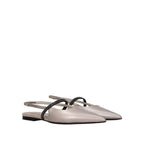 Ballerines en cuir – Beige