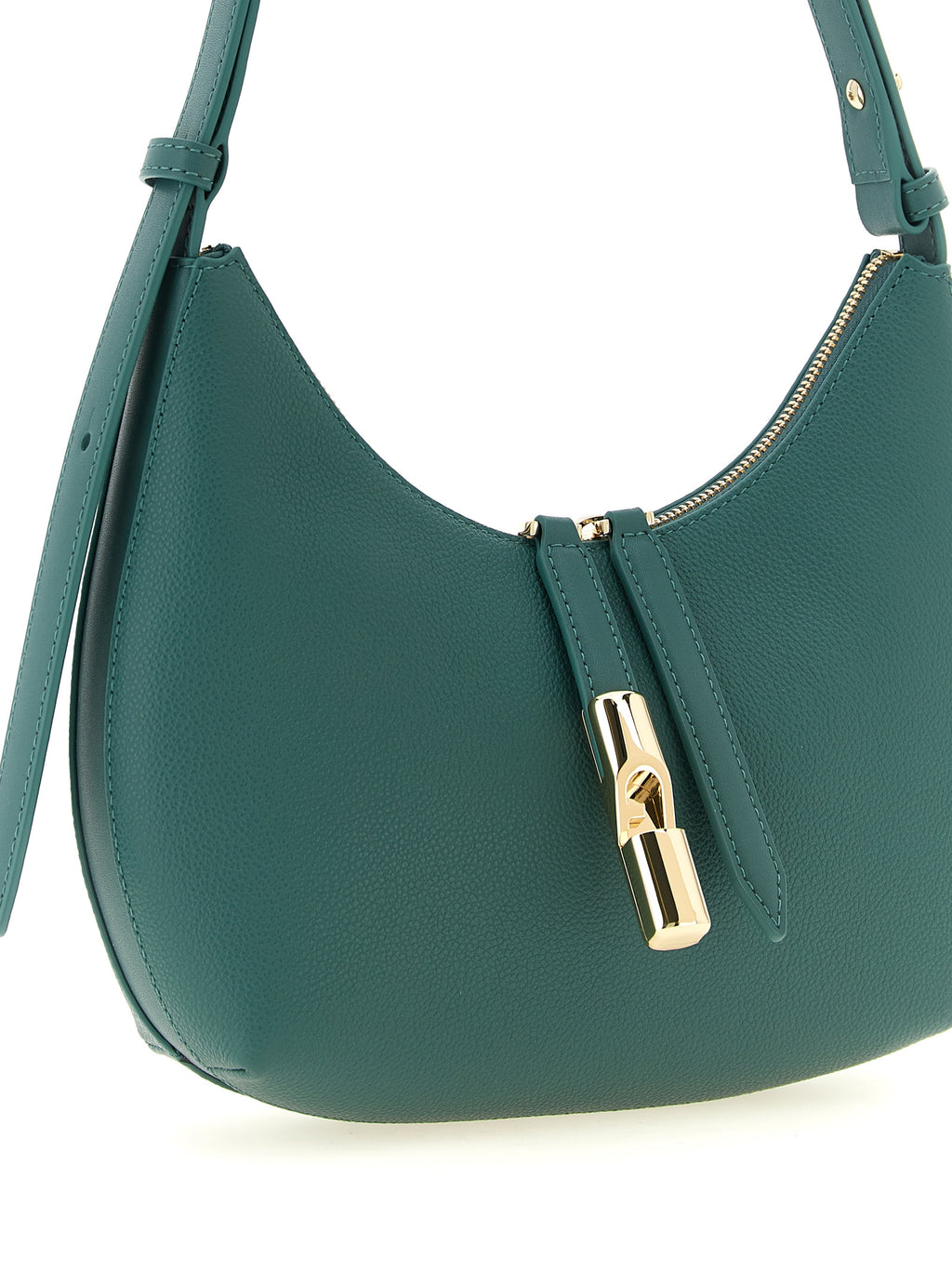Sac bandoulière en cuir vert