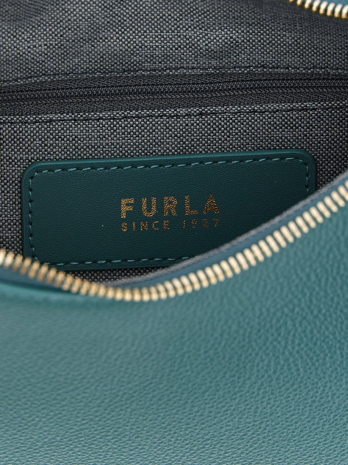Sac bandoulière en cuir vert