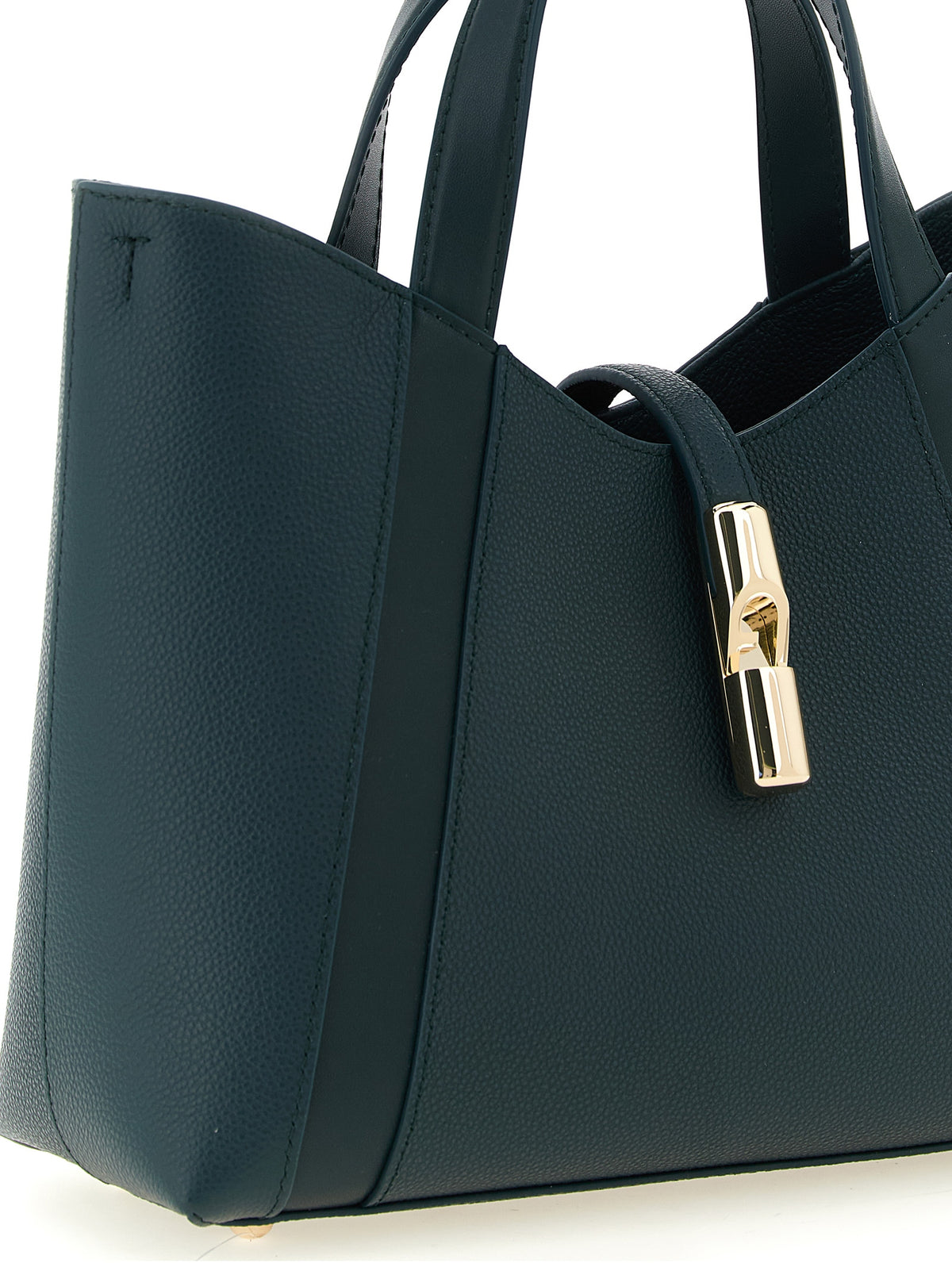 Cabas en cuir vert